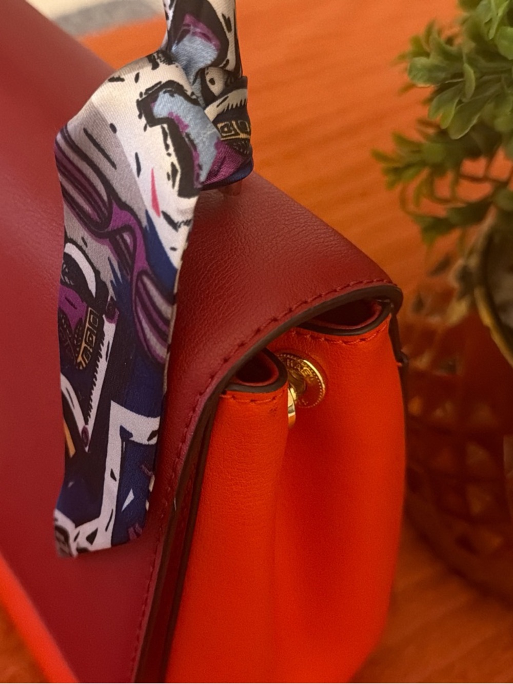 Michael Kors Red and Orange Satchel - Picture 6 of 14